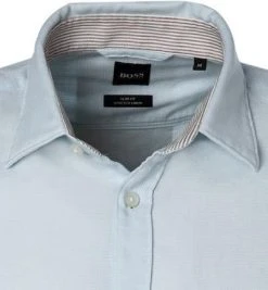 BOSS Hemd Ronni 50449144/452 Slim Fit, Leinen-Stretch, Bleu meliert, Hellblau -hemdenverkauf 361163 norm2