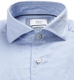 ETERNA Hemd 2357/FS82/12 Slim Fit, Baumwolle CO2-Neutral, Blau-weiß gestreift, Hellblau 6 ETERNA Hemd 2357/FS82/12 Slim Fit, Baumwolle CO2-Neutral, Blau-weiß gestreift, Hellblau -hemdenverkauf 361460 norm2