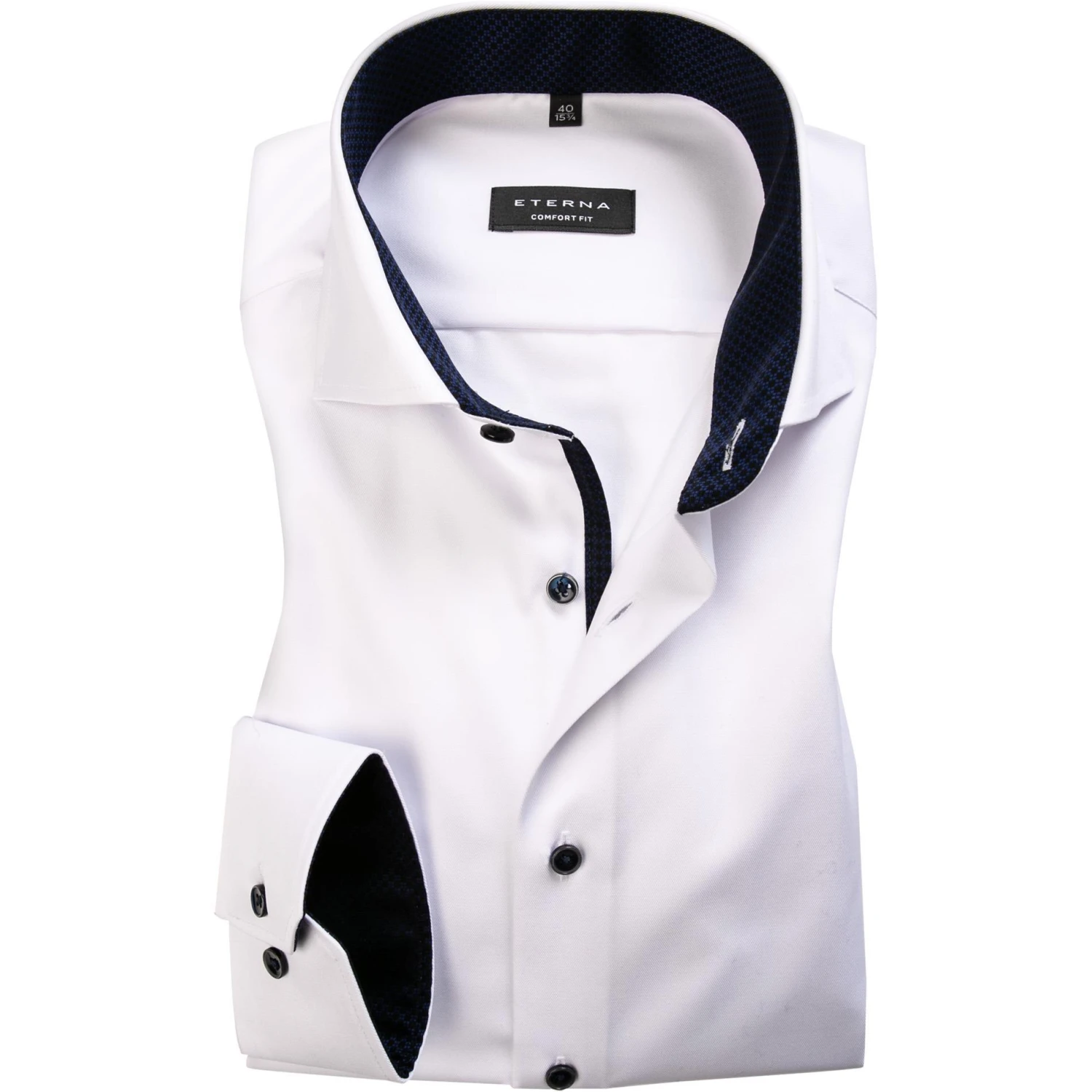ETERNA Hemd 8819/E15V/00 Comfort Fit, Twill blickdicht, Weiß 1 ETERNA Hemd 8819/E15V/00 Comfort Fit, Twill blickdicht, Weiß