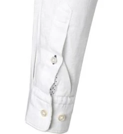 BOSS Hemd Ronni 50448896/100 Slim Fit, Leinen, Weiß -hemdenverkauf 361485 norm4