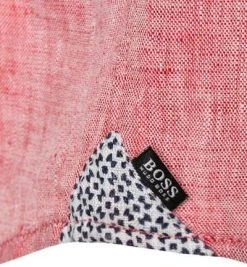 BOSS Hemd Luka 50448869/628 Kurzarmhemd, Regular Fit, Reines Leinen, Hellrot meliert -hemdenverkauf 361493 norm3