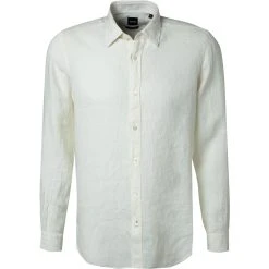 BOSS Hemd Lukas 50448899/118 Regular Fit, Reines Leinen, Creme