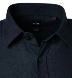 BOSS Hemd Lukas 50448899/402 Regular Fit, Reines Leinen, Dunkelblau -hemdenverkauf 361497 norm2