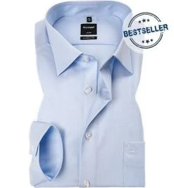 OLYMP Hemd Luxor Modern Fit 0300/64/15 Baumwolle, Hellblau, Blau