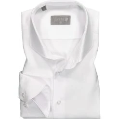 fakts Hemd 9000/111 Slim Fit, Twill, Weiß