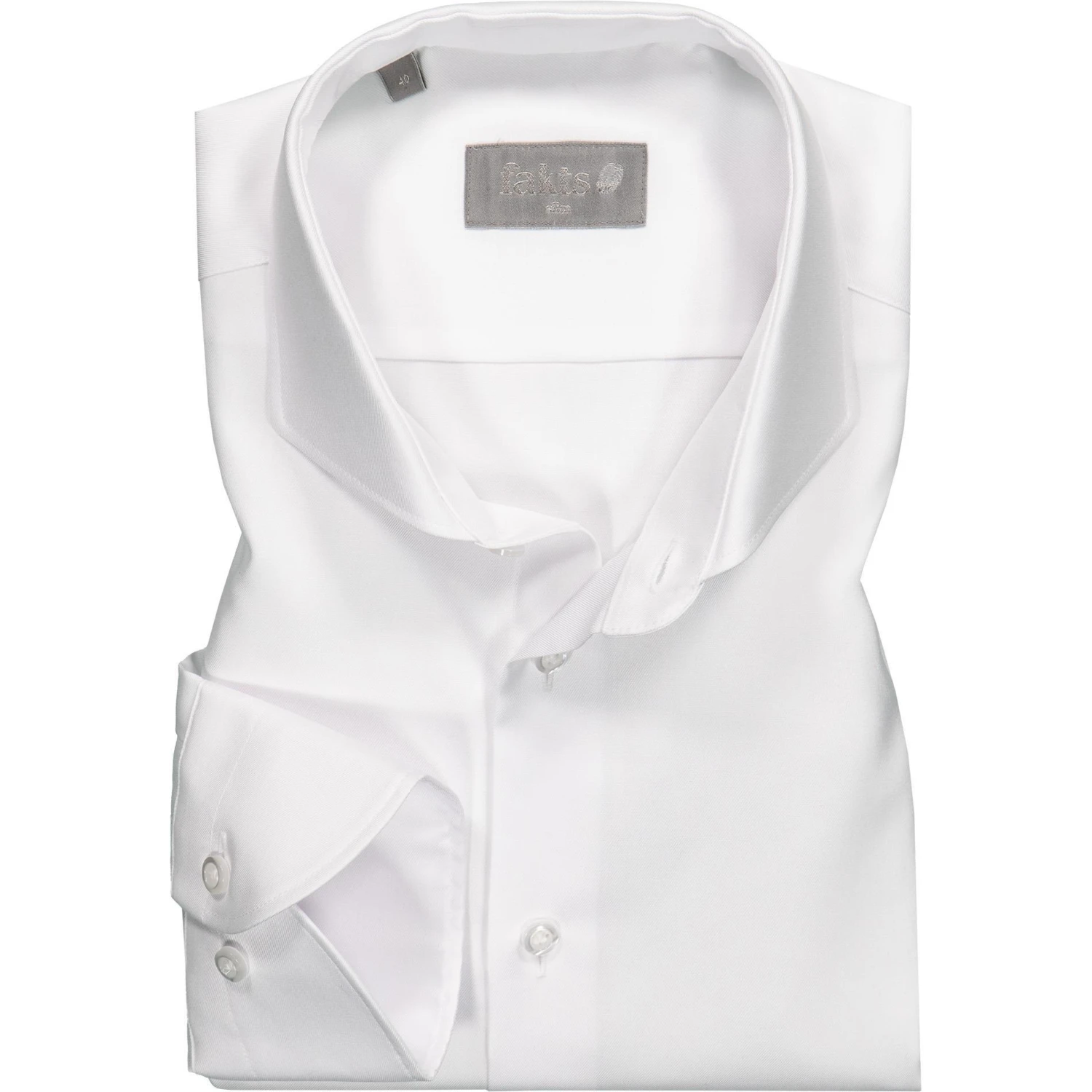 fakts Hemd 9006/111 Slim Fit, Twill, Weiß 1 fakts Hemd 9006/111 Slim Fit, Twill, Weiß