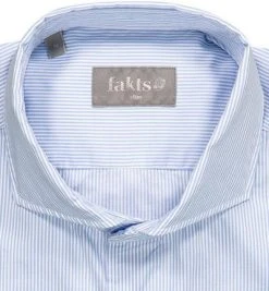 fakts Hemd 9007/213 Slim Fit, Twill, Hellblau gestreift, Hellblau -hemdenverkauf 361872 norm2