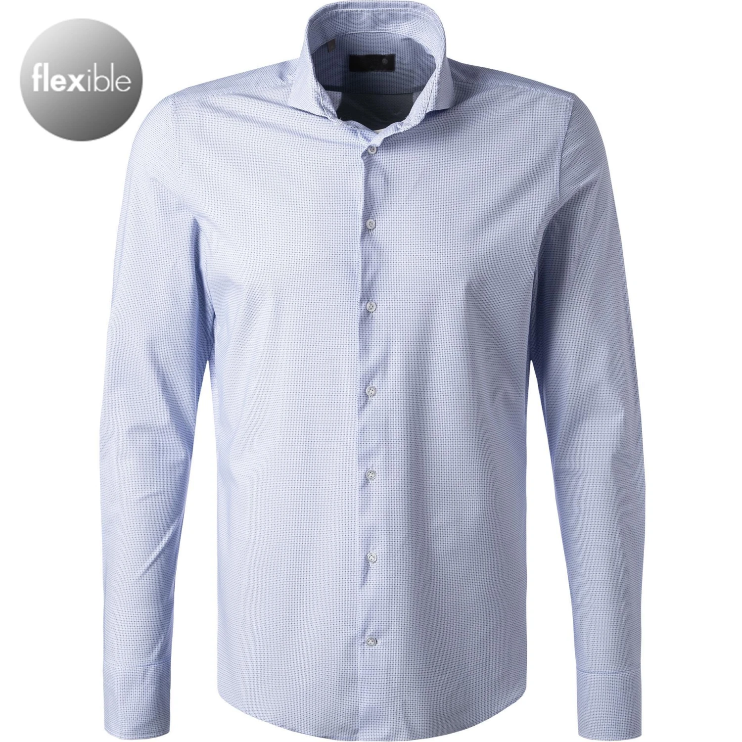 fakts Hemd 6009/214 Slim Fit, Jersey geruchshemmend, Hellblau gemustert, Hellblau 1 fakts Hemd 6009/214 Slim Fit, Jersey geruchshemmend, Hellblau gemustert, Hellblau