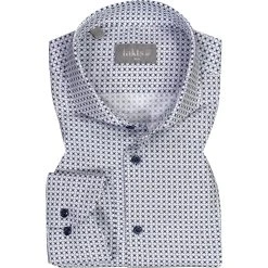 fakts Hemd 6004/254 Slim Fit, Baumwolle, Blau gemustert, Blau