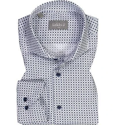 fakts Hemd 6004/254 Slim Fit, Baumwolle, Blau gemustert, Blau 2 fakts Hemd 6004/254 Slim Fit, Baumwolle, Blau gemustert, Blau – Bild 2