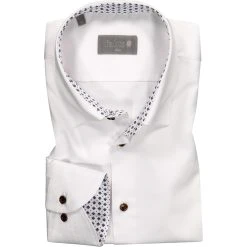 fakts Hemd 1000/111 Slim Fit, Baumwolle, Weiß