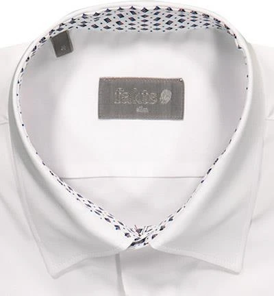 fakts Hemd 1000/111 Slim Fit, Baumwolle, Weiß 3 fakts Hemd 1000/111 Slim Fit, Baumwolle, Weiß – Bild 3