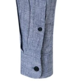 Strellson Hemd Conell 30026189/401 Baumwolle-Leinen, Blau meliert, Dunkelblau -hemdenverkauf 361960 norm3