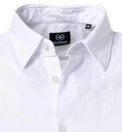 Strellson Hemd Corvin 30026190/100 Kurzarmhemd, Baumwolle-Leinen, Weiß -hemdenverkauf 361970 norm2