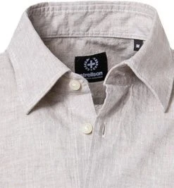 Strellson Hemd Corvin 30026190/270 Kurzarmhemd, Baumwolle-Leinen, Braun, Sandbraun -hemdenverkauf 361971 norm2