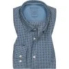 Marc O'Polo Hemd 121 7275 42418/C85 Regular Fit, Bio Baumwolle, Blau gemustert, Blau