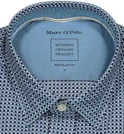 Marc O'Polo Hemd 121 7275 42418/C85 Regular Fit, Bio Baumwolle, Blau gemustert, Blau -hemdenverkauf 362148 norm2