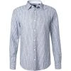 BOSS Hemd Ronni 50449144/403 Slim Fit, Leinen-Stretch, Blau gestreift, Blau