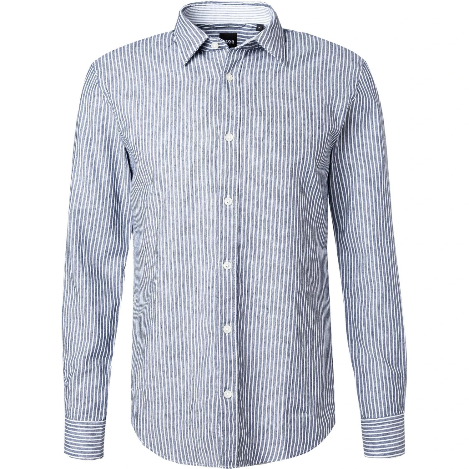 BOSS Hemd Ronni 50449144/403 Slim Fit, Leinen-Stretch, Blau gestreift, Blau 1 BOSS Hemd Ronni 50449144/403 Slim Fit, Leinen-Stretch, Blau gestreift, Blau