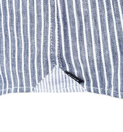 BOSS Hemd Ronni 50449144/403 Slim Fit, Leinen-Stretch, Blau gestreift, Blau 4 BOSS Hemd Ronni 50449144/403 Slim Fit, Leinen-Stretch, Blau gestreift, Blau – Bild 4