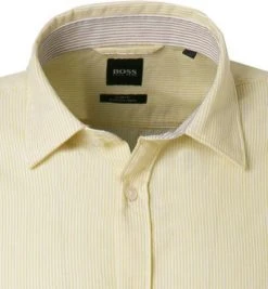 BOSS Hemd Ronni 50449144/736 Slim Fit, Leinen-Stretch, Gelb gestreift, Gelb -hemdenverkauf 362285 norm2