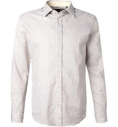 BOSS Hemd Ronni 50449144/268 Slim Fit, Leinen-Stretch, Beige gestreift, Beige 2 BOSS Hemd Ronni 50449144/268 Slim Fit, Leinen-Stretch, Beige gestreift, Beige – Bild 2