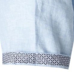 BOSS Hemd Luka 50448869/450 Kurzarmhemd, Regular Fit, Reines Leinen, Blau meliert, Blau -hemdenverkauf 362293 norm3