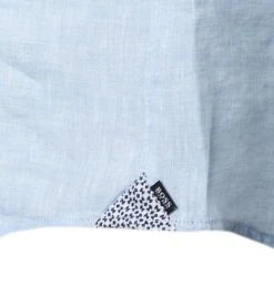 BOSS Hemd Luka 50448869/450 Kurzarmhemd, Regular Fit, Reines Leinen, Blau meliert, Blau -hemdenverkauf 362293 norm4