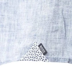 BOSS Hemd Luka 50448869/402 Kurzarmhemd, Regular Fit, Reines Leinen, Dunkelblau meliert, Dunkelblau -hemdenverkauf 362294 norm4