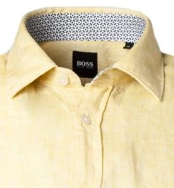 BOSS Hemd Luka 50448869/736 Kurzarmhemd, Regular Fit, Reines Leinen, Gelb meliert, Gelb -hemdenverkauf 362295 norm2