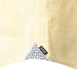 BOSS Hemd Luka 50448869/736 Kurzarmhemd, Regular Fit, Reines Leinen, Gelb meliert, Gelb -hemdenverkauf 362295 norm4