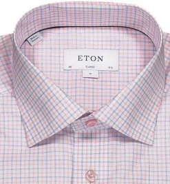 ETON Hemd 1000/02302/53 Classic Fit, Twill, Rosa-weiß kariert, Pink-rot -hemdenverkauf 362362 norm2