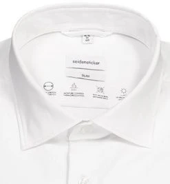 Seidensticker Hemd 698400/01 Slim Fit, Mikrofaser Thermoregulation, Weiß -hemdenverkauf 362552 norm2