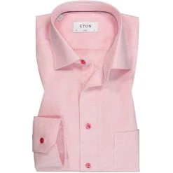 ETON Hemd 1000/01770/55 Classic Fit, Baumwolle, Pink meliert, Pink-rot