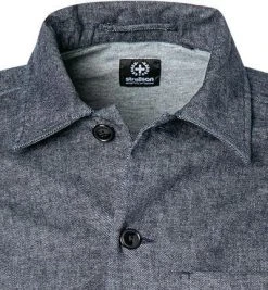 Strellson Hemd Nile 30026220/401 Overshirt, Casual Fit, Baumwolle, Dunkelblau meliert, Dunkelblau -hemdenverkauf 362811 norm2
