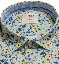 OLYMP Casual Level Five Body Fit 3022/74/45 Hemd, Baumwolle, Grün gemustert, Grün -hemdenverkauf 362949 norm2