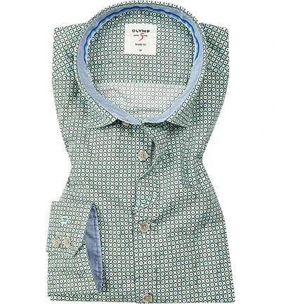 OLYMP Casual Level Five Body Fit 3016/74/45 Hemd, Baumwolle, Grün gemustert, Grün 2 OLYMP Casual Level Five Body Fit 3016/74/45 Hemd, Baumwolle, Grün gemustert, Grün – Bild 2