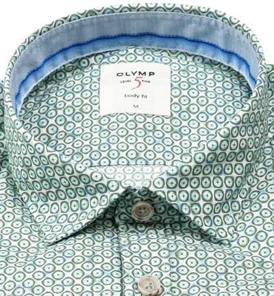 OLYMP Casual Level Five Body Fit 3016/74/45 Hemd, Baumwolle, Grün gemustert, Grün 3 OLYMP Casual Level Five Body Fit 3016/74/45 Hemd, Baumwolle, Grün gemustert, Grün – Bild 3