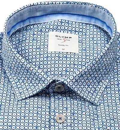 OLYMP Casual Level Five Body Fit 3016/74/11 Hemd, Baumwolle, Bleu gemustert, Bleu 3 OLYMP Casual Level Five Body Fit 3016/74/11 Hemd, Baumwolle, Bleu gemustert, Bleu – Bild 3