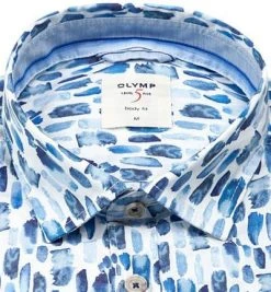 OLYMP Casual Level Five Body Fit 3008/74/00 Hemd, Popeline, Weiß-marine gemustert, Weiß 6 OLYMP Casual Level Five Body Fit 3008/74/00 Hemd, Popeline, Weiß-marine gemustert, Weiß -hemdenverkauf 362965 norm2