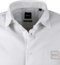 BOSS Hemd Magneton 50441345/100 Kurzarmhemd, Slim Fit, Baumwolle, Weiß meliert, Weiß -hemdenverkauf 362974 norm2
