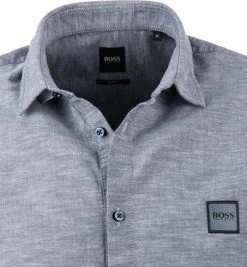 BOSS Hemd Magneton 50441345/404 Kurzarmhemd, Slim Fit, Baumwolle, Dunkelblau meliert, Dunkelblau -hemdenverkauf 362976 norm2