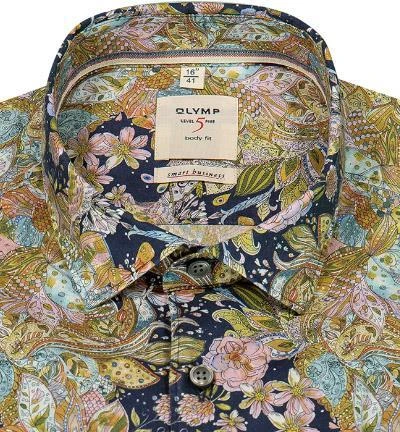 OLYMP Level Five Body Fit smartbusiness 3502/74/18 Hemd, Baumwolle, Multicolor gemustert, Marine 3 OLYMP Level Five Body Fit smartbusiness 3502/74/18 Hemd, Baumwolle, Multicolor gemustert, Marine – Bild 3
