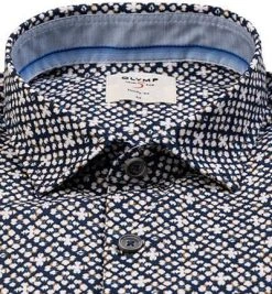 OLYMP Casual Level Five Body Fit 3014/74/18 Hemd, Baumwolle, Marineblau gemustert, Marine -hemdenverkauf 362994 norm2