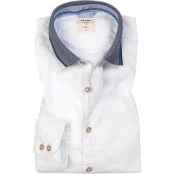 OLYMP Casual Level Five Body Fit 3018/74/00 Hemd, Baumwolle, Weiß