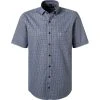 CasaModa Hemd 913646300/100 Kurzarmhemd, Comfort Fit, Popeline, Multicolour gemustert, Blau