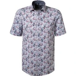 CasaModa Hemd 913646400/400 Kurzarmhemd, Comfort Fit, Popeline, Multicolour gemustert, Multicolour