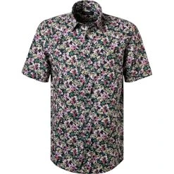 CasaModa Hemd 913646900/100 Kurzarmhemd, Comfort Fit, Popeline, Multicolour gemustert, Multicolour