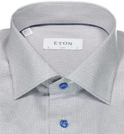ETON Hemd 1000/02035/27 Slim Fit, Twill, Blau gemustert, Blau -hemdenverkauf 363216 norm2
