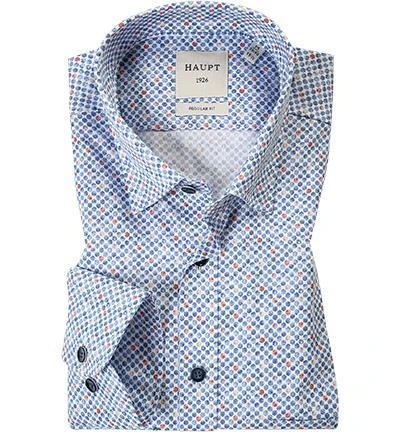 Haupt Hemd 7112028222/40701 Regular Fit, Baumwolle, Blau gemustert, Jeansblau 2 Haupt Hemd 7112028222/40701 Regular Fit, Baumwolle, Blau gemustert, Jeansblau – Bild 2